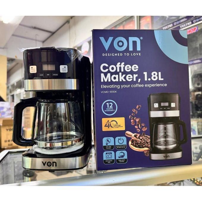 VON VCMD-901DK Drip Digital Coffee Maker - Black