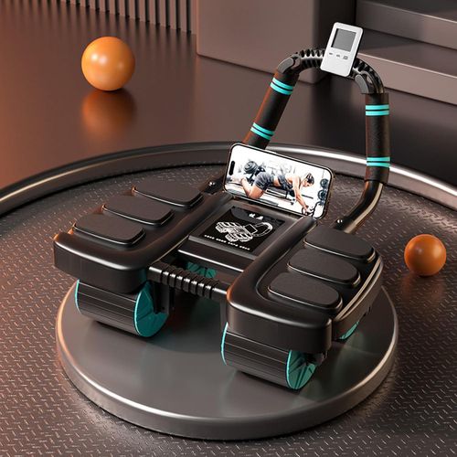 Abdominal muscle wheel roller with elbow support, automatic rebound elbow protection abdominal wheel