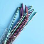 Inkbird Reusable Stainless Steel Drinking Straws Straight &amp; Curved Straws