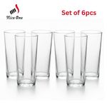Nice One Set of 6pcs 215ML High Quality Glass Whiskey Beer Glass Glassware Cup 60138 GLASS CUP (XM)