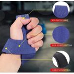 2PCS Gym Fitness Weight Lifting Grip Straps Dumbbell Hand Grips Training Wrist Support Bands Comfortable Cushioned Wrist Padding and Anti-skid Silicon grip Straps for Body Building Weightlifting Straps - Premium Quality