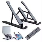 Foldable Laptop Stand Tablet Stand Portable ABS Adjustable - Black