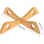 5 PCs Detachable Bamboo Trivet Hot Pads for Pots and Dishes Cross-Style Heat Resistant Kitchen Counter Rack Pot Holder for Hot Dishes Reversible Pot Holder Detachable Table Trivets
