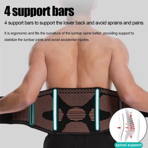 Copper ion sports waist support belt, adjustable elastic support waist belt