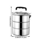 Pureliving 3-Layer Stainless Steel Lunch Box