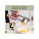 TodyJeyHo Garlic Press Mincer - 304 Stainless Steel Garlic Crusher, Detachable, Heavy-duty, Rust Proof , Professional Garlic Presser Crusher and Peeler Set, Sturdy Ginger Press for Nuts and Seeds, Easy to Clean and Dishwasher