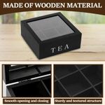 9 Grids Wooden Tea Bag Organizer Spice Kitchen Organizer