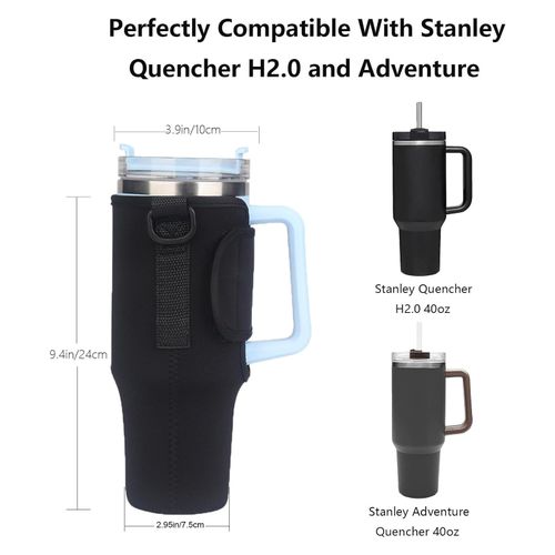 Water Bottle Carrier Bag Compatible With Stanley 40oz Tumbler (black)