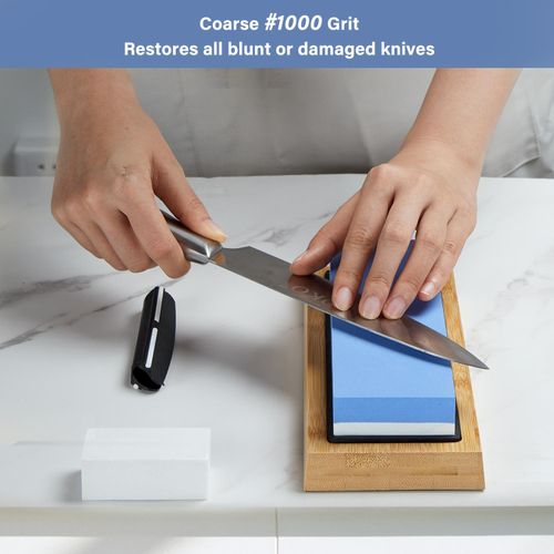 Inkbird Knife Sharpeners Corundum Whetstone 2-in-1 Knife Sharpening Stone