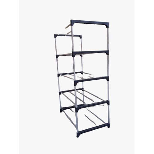 Nunix 5 Layer Portable Shoe Rack Slim Design Black