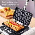 Non-stick Waffle Pan, Waffle Maker Breakfast Pan With Heat-proof Handle