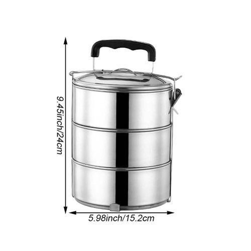Pureliving 3-Layer Stainless Steel Lunch Box