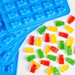 Gummy Bear Candy Molds Mini Size Silicone Molds For Hard Candy With 2 Droppers, Gummy, Caramels, Chocolate, Ganache, Ice Cubes, 4Packs, 200 Cavity