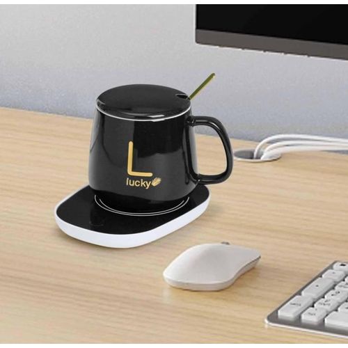 Electric Coffee Cup Mug / Warmer Heater Pad/Heated Coaster,55 Degree Constant Temperature Ceramic Cup