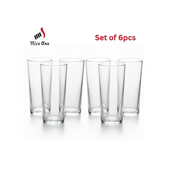 Nice One Set of 6pcs 215ML High Quality Glass Whiskey Beer Glass Glassware Cup 60138 GLASS CUP (XM)