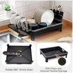 Dish Drying Draining Rack for Kitchen - Black