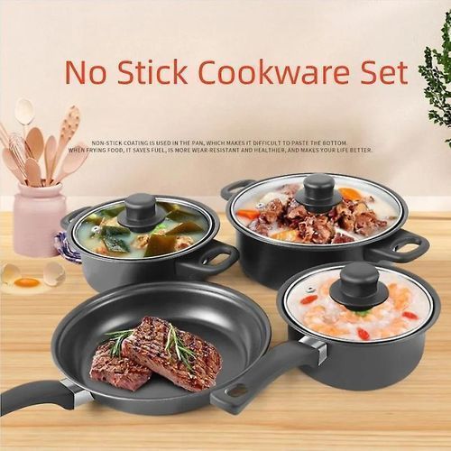 Batterie De Cuisine Antiadhésive De 13 Pièces, Casseroles De Cuisine