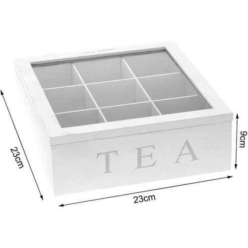 9 Grid Tea Bags Organizer Box Now Available In Black Or White