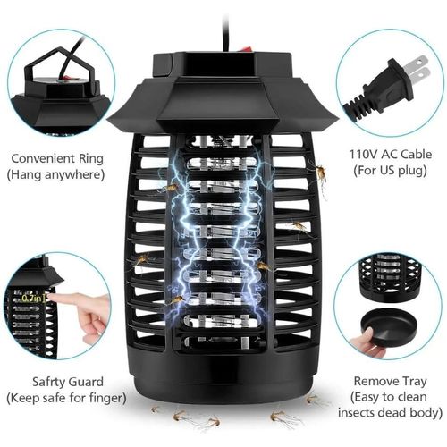 High-Voltage Electric Mosquito Killer Lamp – UV Light Insect Zapper, Silent &amp; Non-Toxic