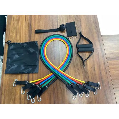 11 Pcs/Set Resistance Tubes Set Latex Crossfit Resistance Band Fitness Pull Rope Exerciser Body Training Workout Yoga Bands Crossfit Gym Ropes