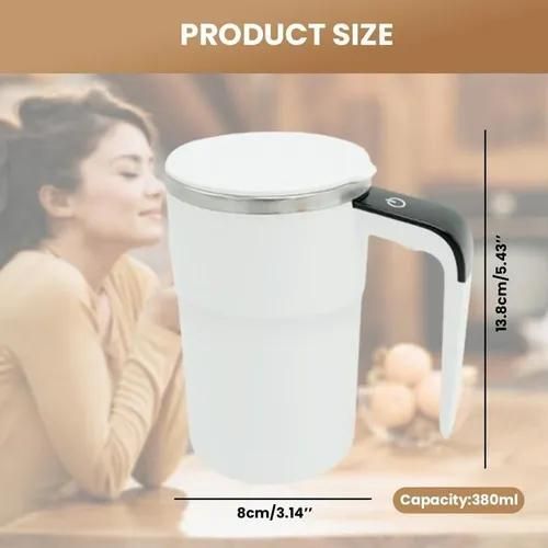 Electric Self-stirring Coffee Mug - Magnetic Stirring Cup, Rechargeable Automatic Mixing Cup with LCD Thermometer, for Milk &amp; Cocoa, Ideal for Office &amp; Kitchen &amp; Travel