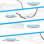 addigoes 2-Pack Soda Can Organizer, Fridge &amp; Pantry Storage Rack - Space-Saving Stackable Organizer for Kitchen, Refrigerator &amp; Freezer (Clear)