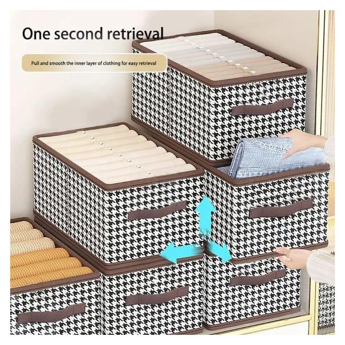 6/7/9 Grids Compartment Storage Box With Clear Dustproof Cover Clothes T-Shirt Jeans Drawer Organizer Closet Under-Bed Organize KSh 1,604 KSh 2,166 26