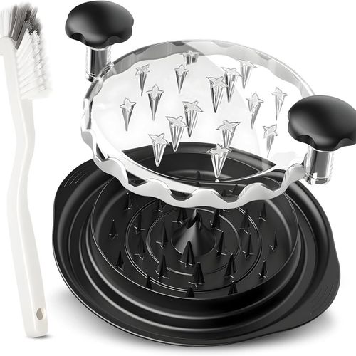 Large Chicken Breast Shredder Tool - Twist with Brush, Strong Anti-Slip Grip, BPA Free for Beef, Pork &amp; Chicken (Easy Pulling!)
