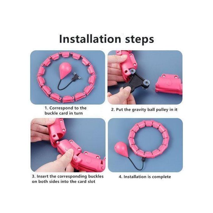 Weighted Hulla Hoop For Adults Weight Loss Infinity Hoop Plus Size 24 Detachable Knots 2 In 1 Abdomen Fitness Massage Smart Hula Hoops Hoola Hoop