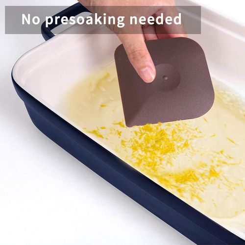 3pcs Cast Iron Skillet Cleaner Pan Pot Scrubber, Kitchen Plastic Scrapper Non-Scratch (Brown)