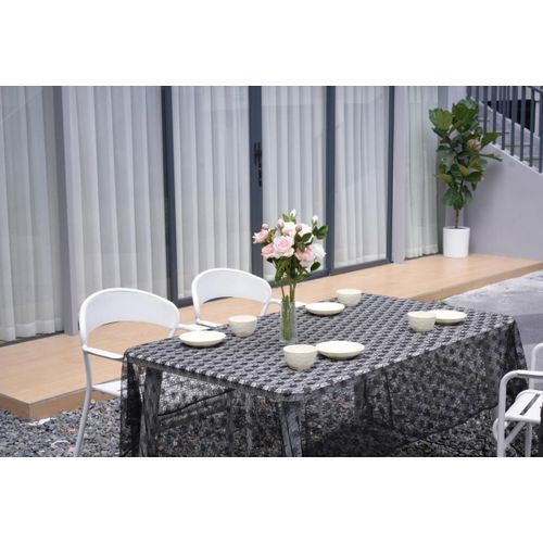 Lace tablecloth black 150x300 cm retro floral lace tablecloth embroidered lace fabric black desktop cover, suitable for holiday retro table cover lace tablecloth party table decoration