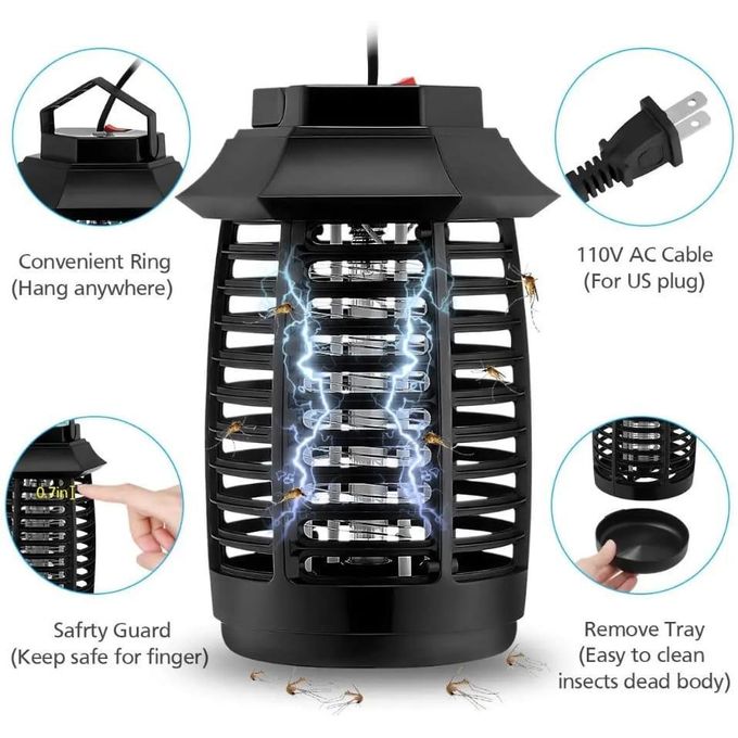 High-Voltage Electric Mosquito Killer Lamp – UV Light Insect Zapper, Silent &amp; Non-Toxic