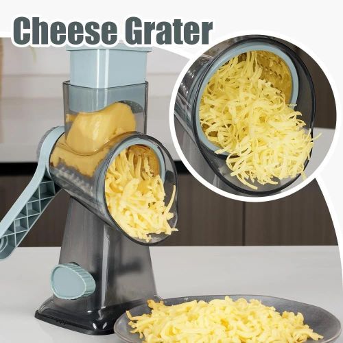 Multifunctional Keoke Cheese Grater Vegetable Cutter Vegetable Cutter Household Shredder Potato Shred Slicer Grater - Transparent Gray