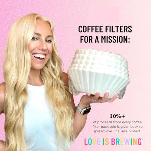 Flushrenic 100 Pack Commercial Coffee Filters,Large Coffee Filters,Premium Quality, All-Natural,Big &amp; Tall Filters Compatible with Coffee Machines