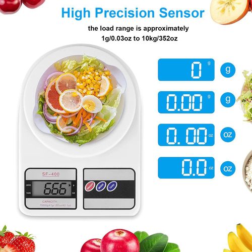 CYFAZA Digital Food Scale 10kg/1g Kitchen Scale For Cooking Baking Meal prep with Accurate LCD Display