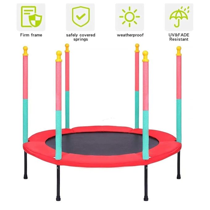 4ft Trampoline with Safety Net &amp; U-Shape Legs for Kids, Indoor &amp; Outdoor