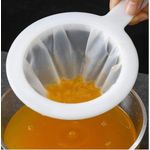 Kitchen Ultra-Fine Nylon Mesh Strainer – Plastic Fine Sieve Filter Spoon for Soy Milk, Coffee, Juice &amp; More