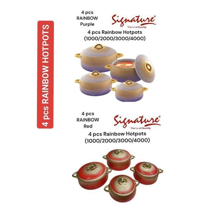 Signature 4 Pcs Rainbow Hotpots  (1000/2000/3000/4000)