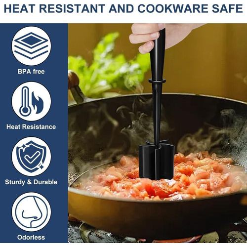 Multifunctional Meat &amp; Potato Masher, Ground Beef Smasher, Heat-Resistant Kitchen Tool