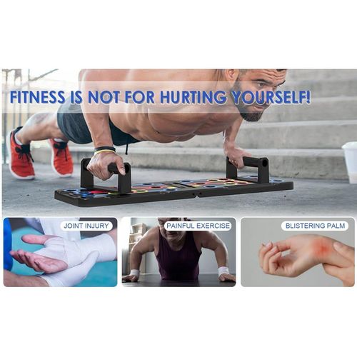 Push Up Board Workout Board, Improved Training Versatility Lasting Materials, Adaptable Exercise Design, Foldable for Easy Transport, Advanced Push-Up Board, Portable and Compact Design Ideal