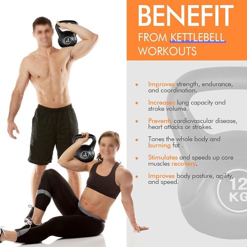 KettleBell Home Gym Exercise Workout Fitness 2kg 4kg 6kg Bodybuilding &amp; Strength Training