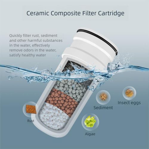 Universal Ceramic Composite Filter Cartridge for Kitchen Faucet Water Purifier – Activated Carbon – 1 Pcs