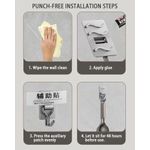20pcs Stainless Steel Hooks - Adhesive Wall Hooks - Free 5pcs Nail-free Glue