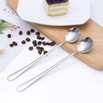 1Pc Stainless Steel Coffee Soup Tea Dinner Spoon Smooth Tableware with Long Handle