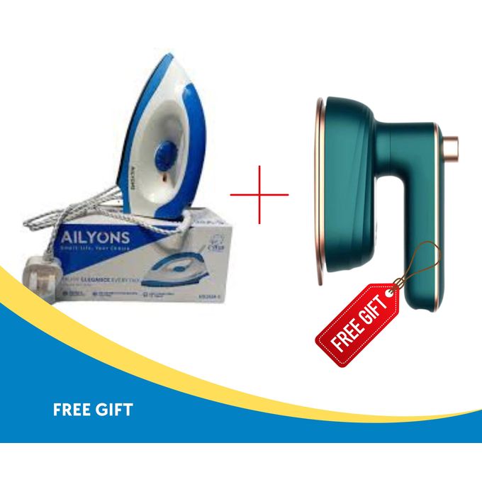AILYONS Dry Ironbox + FREE Foldable Portable Travel Steam Iron