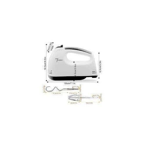 ElectroMate 260W Electric Hand Mixer – 7-Speed Egg Beater &amp; Whisk for Dough, Cream, Cake