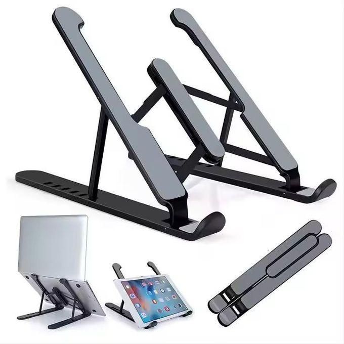 Foldable Laptop Stand Tablet Stand Portable ABS Adjustable - Black
