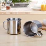 2 Pcs Set  Stainless Steel Kids Shatter-Resistant Water Cups