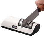 Electric Knife Sharpener for Home Kitchen, Automatic Rechargeable Knife Grinder