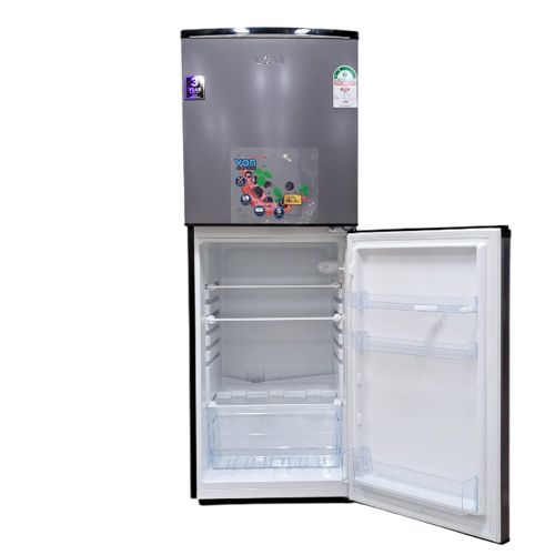 VON VRT-195DRHS Double Door Direct Cool Fridge - 195L, Dark Silver  (1YR WRTY)